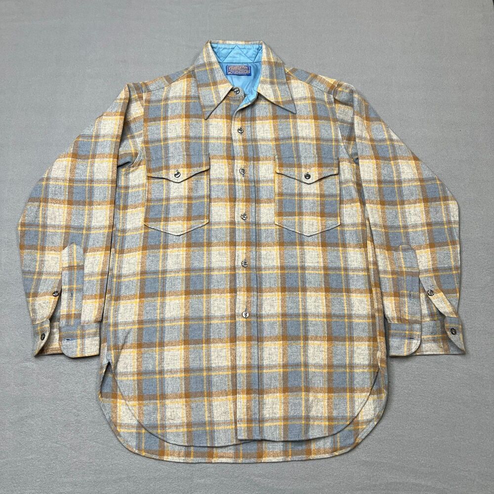 Pendleton Woolen Mills Shirt Men's Size 15 Multicolor Plaid Classic Button-Up
